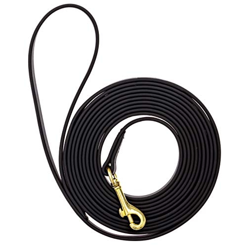 Viper Biothane Working Tracking Lead Leash Long Line for Dogs, Black