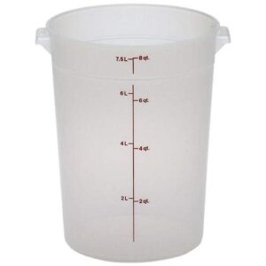 cambro rfs8pp190 round storage container 8 qt, 6 pack