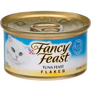 fancy feast flaked tuna canned cat food, 3 oz, case of 24