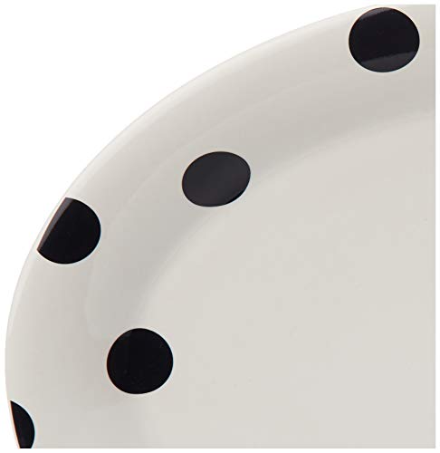 Kate Spade Deco Dot 14" Oval Serving Platter, 2.95 LB, White