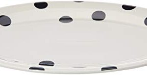 Kate Spade Deco Dot 14" Oval Serving Platter, 2.95 LB, White