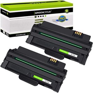 greencycle 2 pack high yield black toner cartridge replacement compatible for samsung 105l mlt-d105l mlt d105l used in ml-2525w ml-2545 ml-1915 scx-4623fw scx-4623fn sf-650 sf-650p printer