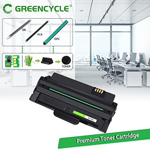 greencycle 2 Pack High Yield Black Toner Cartridge Replacement Compatible for Samsung 105L MLT-D105L MLT D105L Used in ML-2525W ML-2545 ML-1915 SCX-4623FW SCX-4623FN SF-650 SF-650P Printer