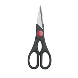 zwilling twin kitchen shears, multi-purpose, bottle opener, dishwasher safe, heavy duty, forged stainless steel blades, black