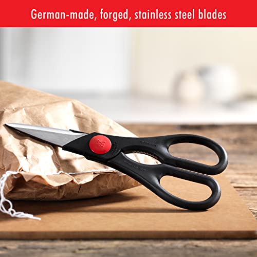 ZWILLING Twin Kitchen Shears, Multi-Purpose, Bottle Opener, Dishwasher Safe, Heavy Duty, Forged Stainless Steel Blades, Black