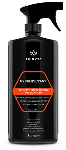 TriNova UV Protectant Spray - for Vinyl, Plastic, Rubber, Fiberglass, Leather & More - Prevents Fading & Cracking from UV Damage - Restores Color & Repels Dirt - Free of Residue (18 oz)