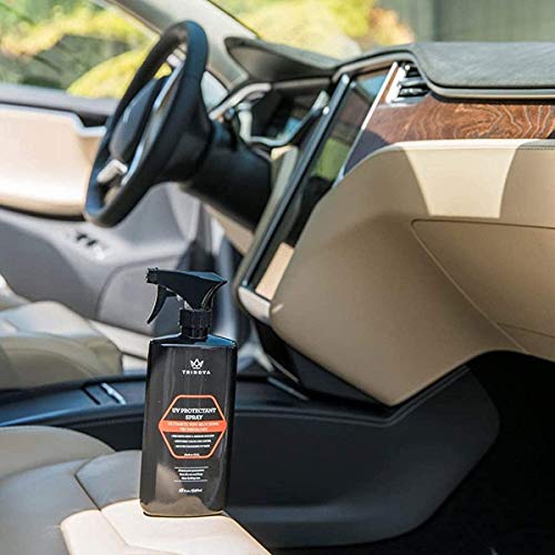 TriNova UV Protectant Spray - for Vinyl, Plastic, Rubber, Fiberglass, Leather & More - Prevents Fading & Cracking from UV Damage - Restores Color & Repels Dirt - Free of Residue (18 oz)