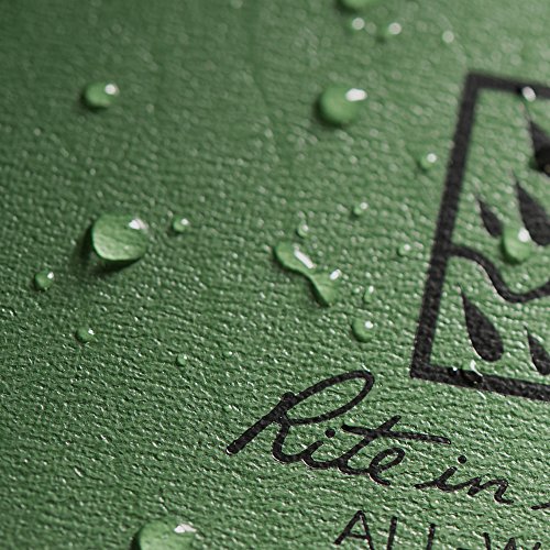 Rite in the Rain Weatherproof Hard Cover Notebook, 4 1/4" x 6 3/4", Green Cover, Universal Pattern (No. 970F-M), 6.75 x 4.25 x 0.625