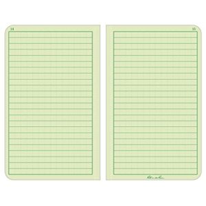Rite in the Rain Weatherproof Hard Cover Notebook, 4 1/4" x 6 3/4", Green Cover, Universal Pattern (No. 970F-M), 6.75 x 4.25 x 0.625