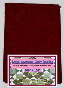quilt backing, large, seamless, from aqco, brick red, 44395-108