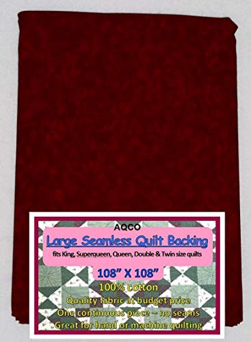 Quilt Backing, Large, Seamless, from AQCO, Brick Red, 44395-108