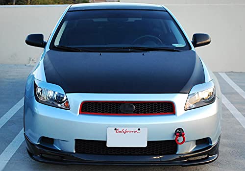 iJDMTOY JDM Red Track Racing Style Tow Hook Ring Compatible With 2005-2010 Scion tC, Made of Lightweight Aluminum