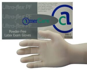 ultra flex powder free latex examination gloves - 100 gloves per box