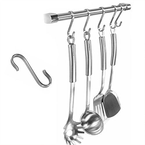 Gocomcom Honbay 10 Pcs Stainless Steel S Hooks Kitchen Cooking Utensils Spoon Pan Pot Hanging Hooks Hangers