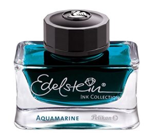 pelikan edelstein bottled ink for fountain pens, aquamarine, 50ml, 1 each (300025)