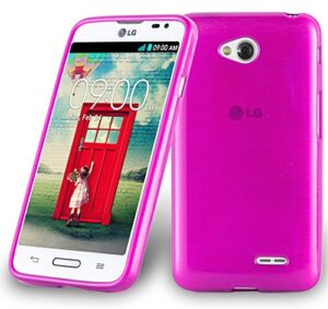 cadorabo case compatible with lg l70 (1.sim) in pink - shockproof and scratch resistant tpu silicone cover - ultra slim protective gel shell bumper back skin