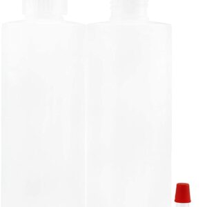 Cornucopia 8oz HDPE Plastic Squeeze Bottles w/Yorker Tips (6-Pack), Empty Refillable Bottles for Arts, Crafts & Kitchen (6 Pack)