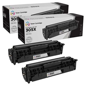 ld products compatible toner cartridge replacement for hp 305x ce410x high yield (black, 2-pack) for use in laserjet pro: 300 color mfp m375nw, 400 color m451dn, 400 color m451dw, 400 color mfp m451nw