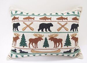 balsam fir pillow 5"x7" embroidered lodge adirondack parade