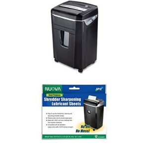 aurora high security jamfree au1000ma 10-sheet micro-cut paper / cd / credit card shredder with pull-out wastebasket and sharpening and lubricating sheets