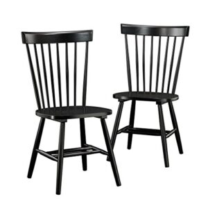 sauder new grange spindle back chairs, wood, black finish