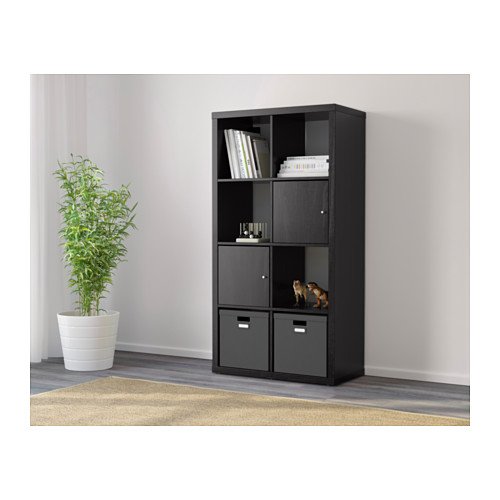 Ikea Kallax Shelving Units Insert with Door (1 Drawer, Black)