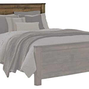 Signature Design by Ashley Trinell Rustic Panel Headboard, Queen, Warm Brown