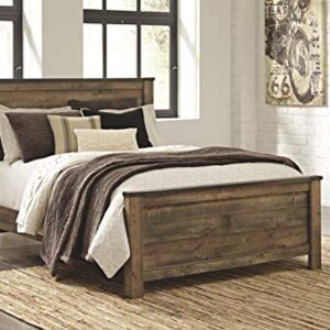 Signature Design by Ashley Trinell Rustic Panel Headboard, Queen, Warm Brown