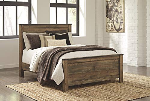 Signature Design by Ashley Trinell Rustic Panel Headboard, Queen, Warm Brown