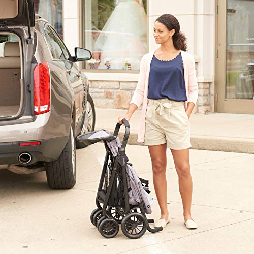 Evenflo Sibby Travel System with LiteMax 35 Infant Car Seat, Mineral Gray