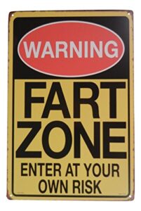 strosportsandtech warning fart zone funny tin sign bar pub garage diner cafe home wall decor home decor art metal poster retro vintage