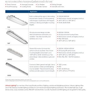 Lithonia Lighting DMW2 L24 3000LM AFL MD MVOLT GZ1 40K 80CRI Wet Location 2-Foot Vapor Tight Luminaire