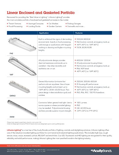 Lithonia Lighting DMW2 L24 3000LM AFL MD MVOLT GZ1 40K 80CRI Wet Location 2-Foot Vapor Tight Luminaire