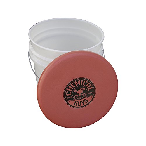 Chemical Guys IAI518 Car Wash Bucket Lid, Red (Can Be Used as Seat, Storage, Etc) - Fits Chemical Guys Bucket & Other Standard Buckets; Bucket Not Included