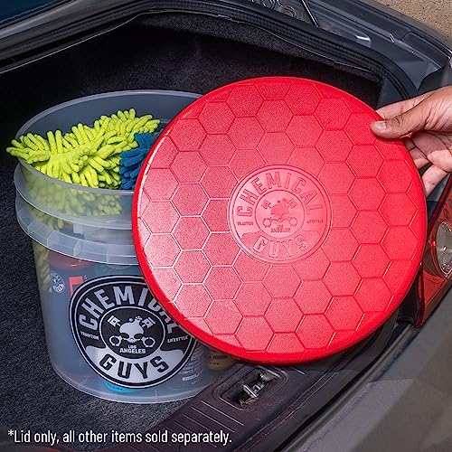 Chemical Guys IAI518 Car Wash Bucket Lid, Red (Can Be Used as Seat, Storage, Etc) - Fits Chemical Guys Bucket & Other Standard Buckets; Bucket Not Included