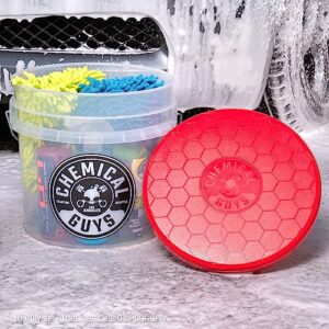 Chemical Guys IAI518 Car Wash Bucket Lid, Red (Can Be Used as Seat, Storage, Etc) - Fits Chemical Guys Bucket & Other Standard Buckets; Bucket Not Included