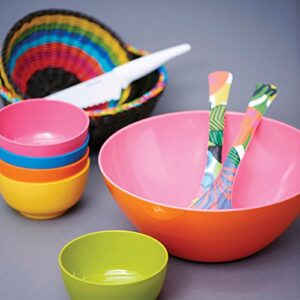 French Bull Melamine Mini Bowls for Snacks, Side Dishes, Dessert, Dipping Sauces or Ice Cream - Colorful Assorted Set of 6-10 ounce - 4" Bowls - Solid Color