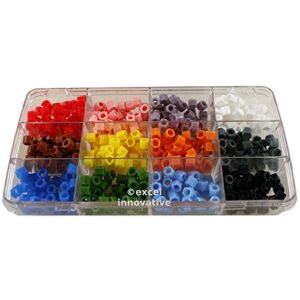 kit of silicone color bands for instruments identification 12 assorted colors in a case 480pcs | medixplus