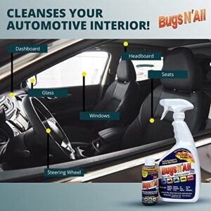 PROSOL WORKS Bugs N' All Bug & Tar Remover for all Vehicles - Multi Surface Cleaner Spray Concentrate 4 oz w/Empty Cleaning Spray Bottle 32 oz - Interior & Exterior Car Cleaner Car Detailing Solution