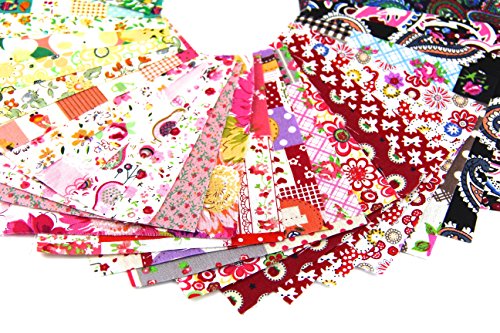 RayLineDo 15X Different Pattern Patchwork 100% Cotton Poplin Fabric Bundle Squares Of 2025cm Quilting Scrapbooking Artcraft Project Collection One