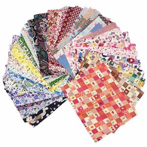 RayLineDo 15X Different Pattern Patchwork 100% Cotton Poplin Fabric Bundle Squares Of 2025cm Quilting Scrapbooking Artcraft Project Collection One