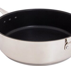 Ozeri Sauce Pan and Lid with a 100% PFOA and APEO-Free Non-Stick Coating developed in the USA, 5 L (5.3 Quart), Stainless Steel