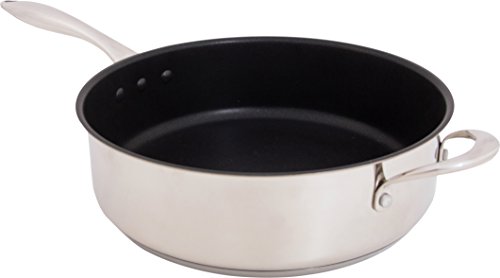 Ozeri Sauce Pan and Lid with a 100% PFOA and APEO-Free Non-Stick Coating developed in the USA, 5 L (5.3 Quart), Stainless Steel