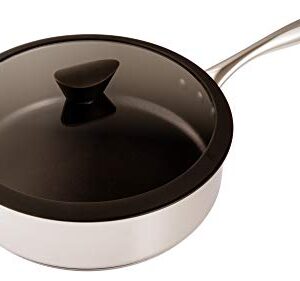 Ozeri Sauce Pan and Lid with a 100% PFOA and APEO-Free Non-Stick Coating developed in the USA, 5 L (5.3 Quart), Stainless Steel