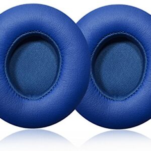 Replacement Earpad cushions For Beats Solo 2 ,Solo 3 Wired & Wireless Headphone With ITIS Logo Cable Clip (BLUE)