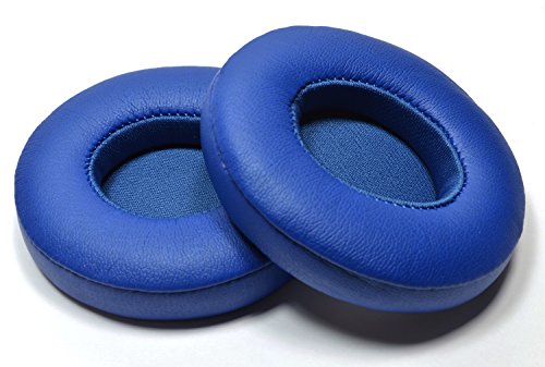 Replacement Earpad cushions For Beats Solo 2 ,Solo 3 Wired & Wireless Headphone With ITIS Logo Cable Clip (BLUE)