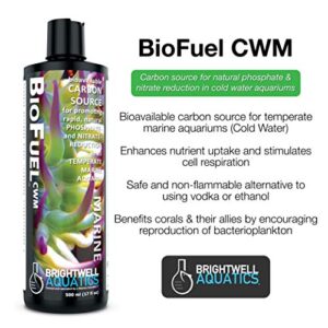 Brightwell Aquatics BioFuel CWM - Carbon Source for Natural Phosphate & Nitrate Reduction in Temperate Marine Aquariums, 500 ml