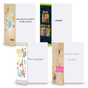 Current Mega Birthday Greeting Cards Value Pack – Set of 40 (20 Designs), Large 5 x 7 inches, Envelopes Included