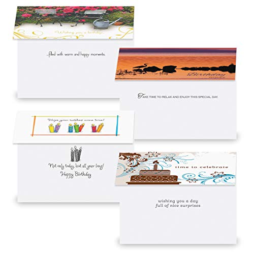 Current Mega Birthday Greeting Cards Value Pack – Set of 40 (20 Designs), Large 5 x 7 inches, Envelopes Included