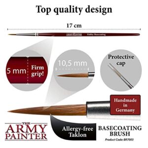 The Army Painter Hobby: Basecoating - Hobby Brush with Synthetic Taklon Hair - Base Colouring Paint Brush for Wargames, Fine Detail Paint Brush for Miniature Painting & Miniature Paint Sets